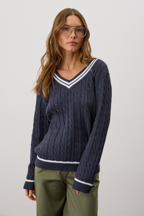 картинка джемпер тем.синий меланж от магазина Одежда+